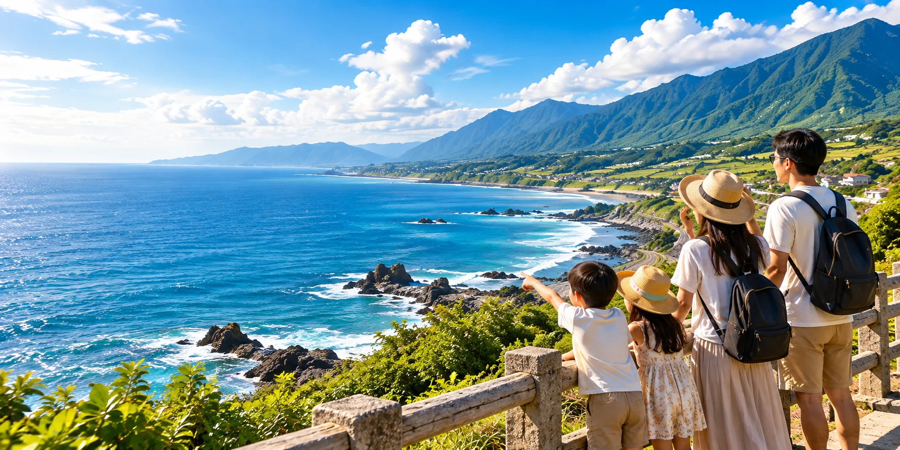 親子旅行情境圖